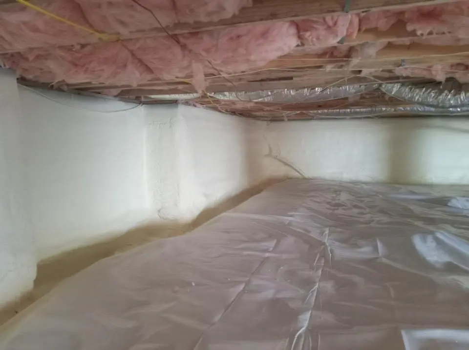 Crawl space encapsulation with closed-cell spray foam for Spray Foam Roofing in Huntingburg